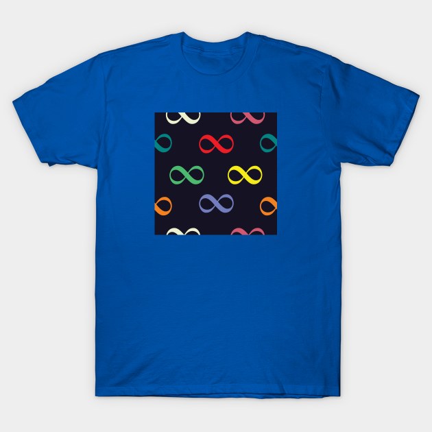 Colorful Infinity Eternal Pattern T-Shirt by FromTheAshes